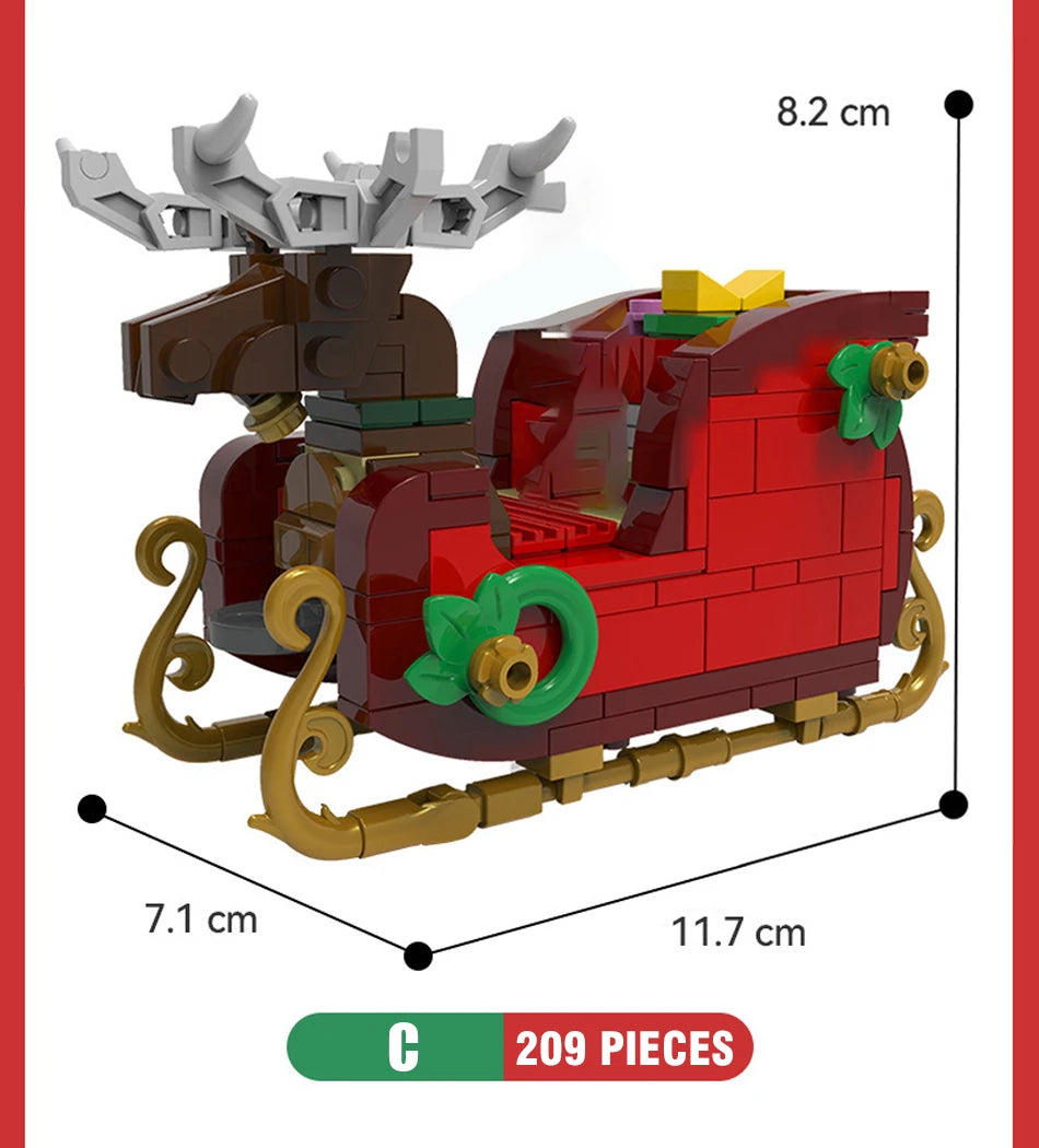 806-Piece Christmas Train Building Set