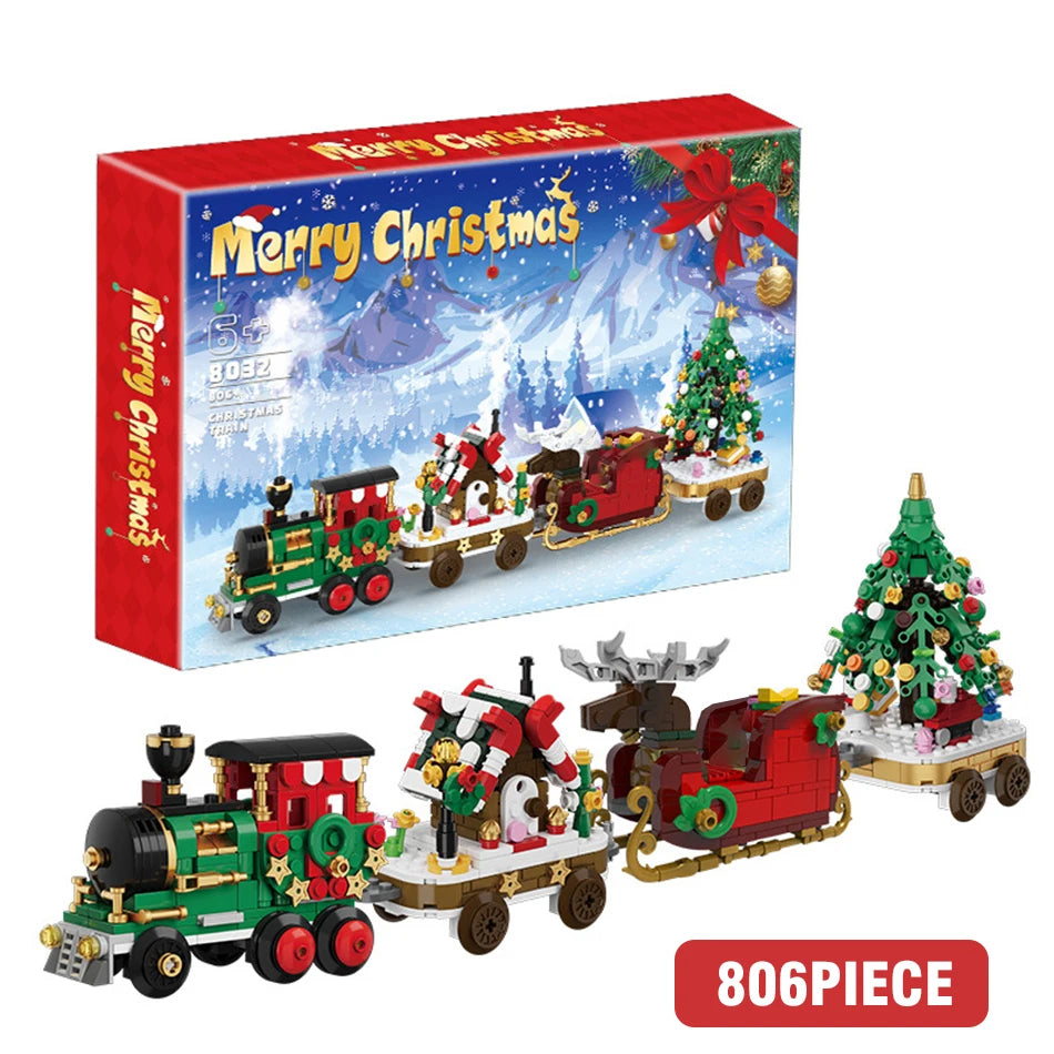 806-Piece Christmas Train Building Set