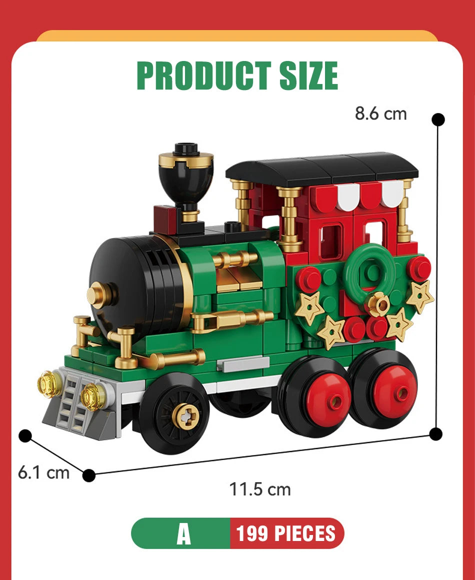 806-Piece Christmas Train Building Set