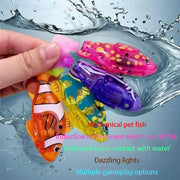Photosensitive swimming clownfish, realistic electric pet robotic fish, aquarium decoration, cat teasing robotic fish, sea fishi