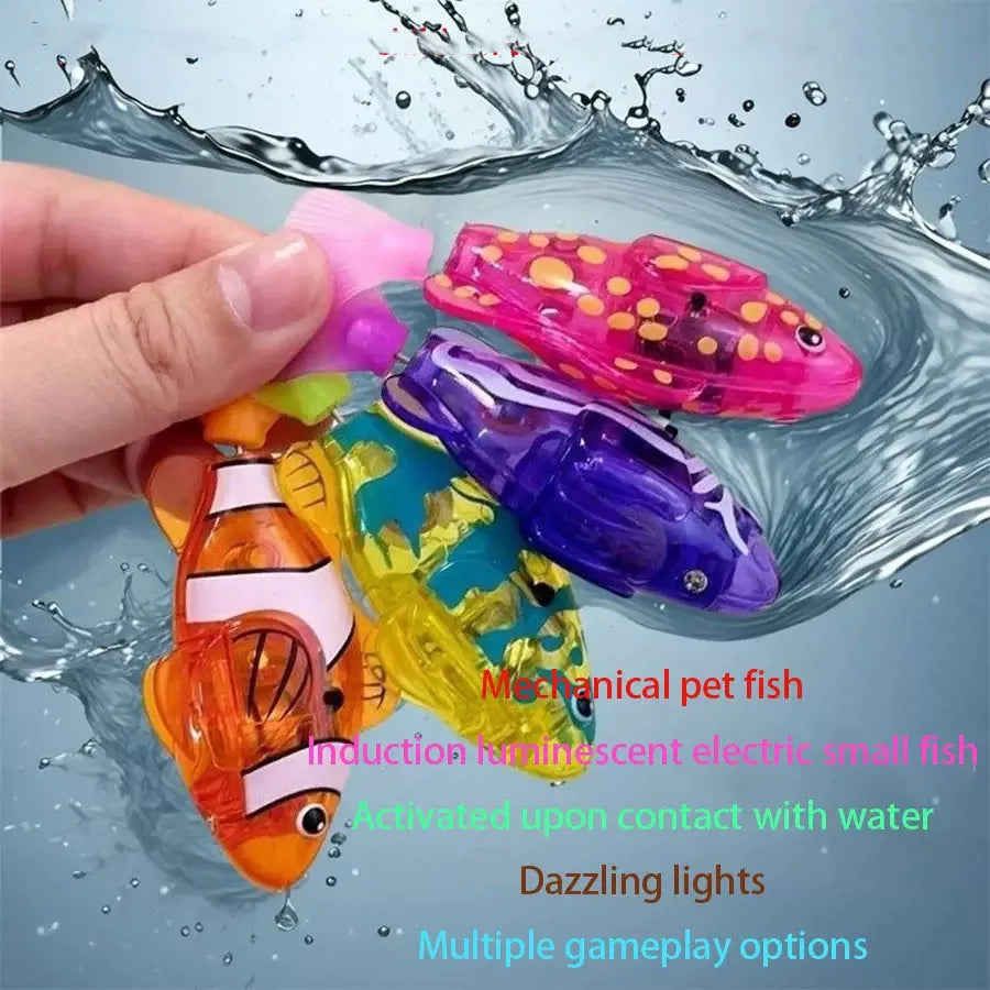Photosensitive swimming clownfish, realistic electric pet robotic fish, aquarium decoration, cat teasing robotic fish, sea fishi