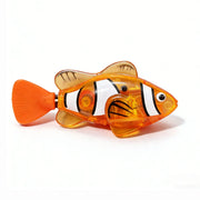Photosensitive swimming clownfish, realistic electric pet robotic fish, aquarium decoration, cat teasing robotic fish, sea fishi
