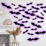 3D LED Halloween Bat Wall Lights
