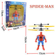 Cartoon Spiderman Flying Toy Cool Mini Superhero Drone Hand Induction Toy Iron Man Captain Flying Toy Boy Birthday Christma Gift