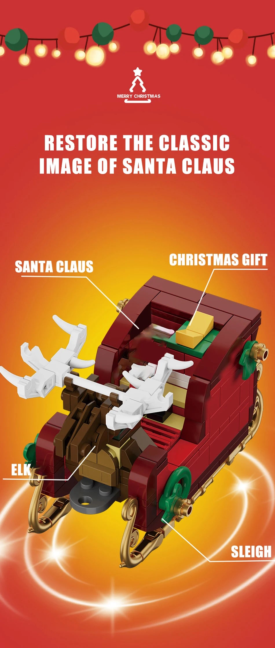 806-Piece Christmas Train Building Set