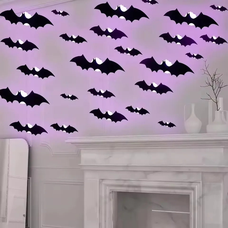 3D LED Halloween Bat Wall Lights