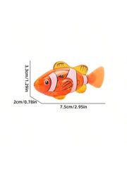 Photosensitive swimming clownfish, realistic electric pet robotic fish, aquarium decoration, cat teasing robotic fish, sea fishi