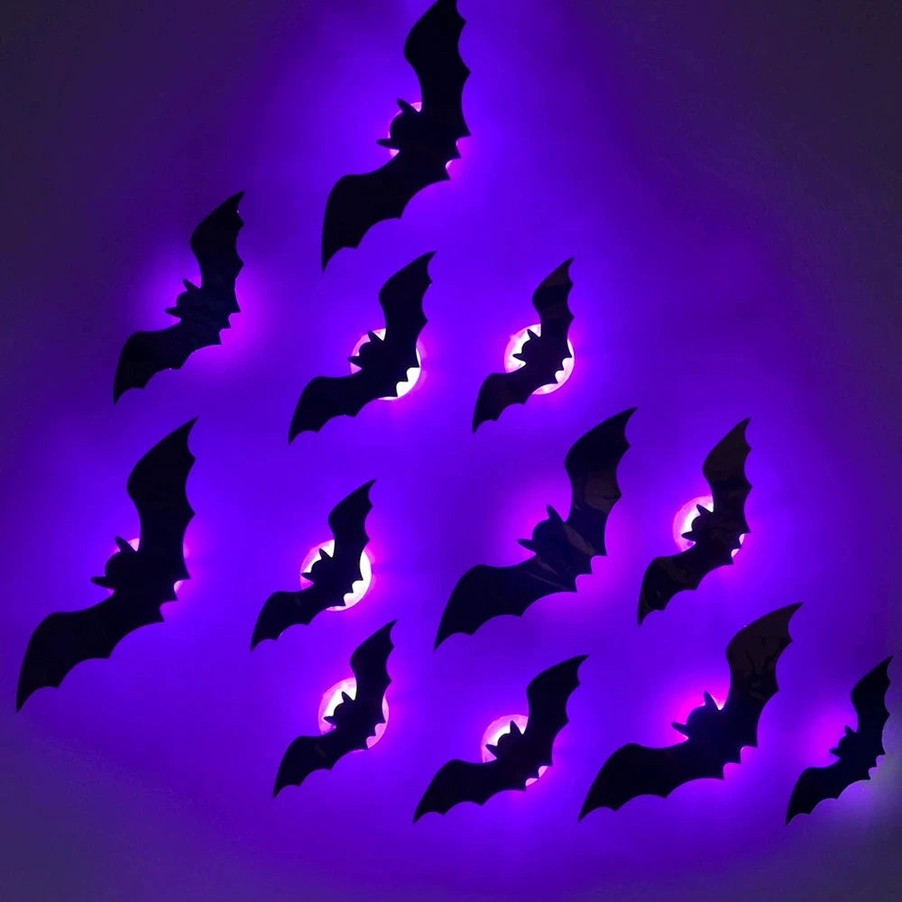 3D LED Halloween Bat Wall Lights