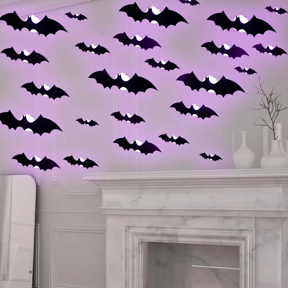 3D LED Halloween Bat Wall Lights