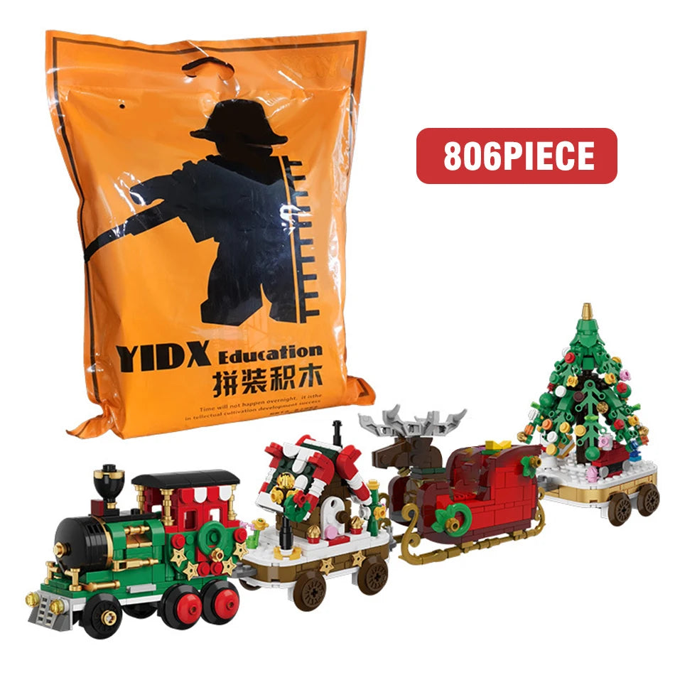 806-Piece Christmas Train Building Set