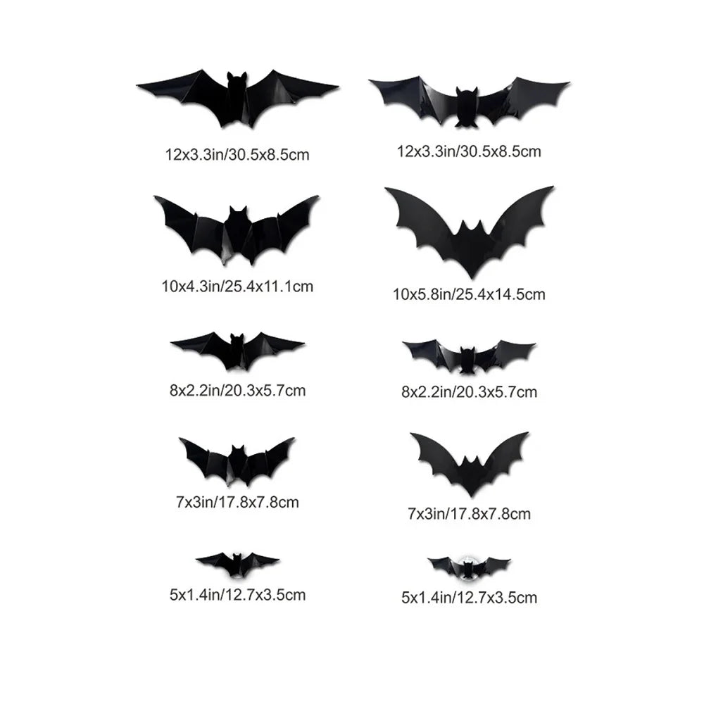 3D LED Halloween Bat Wall Lights