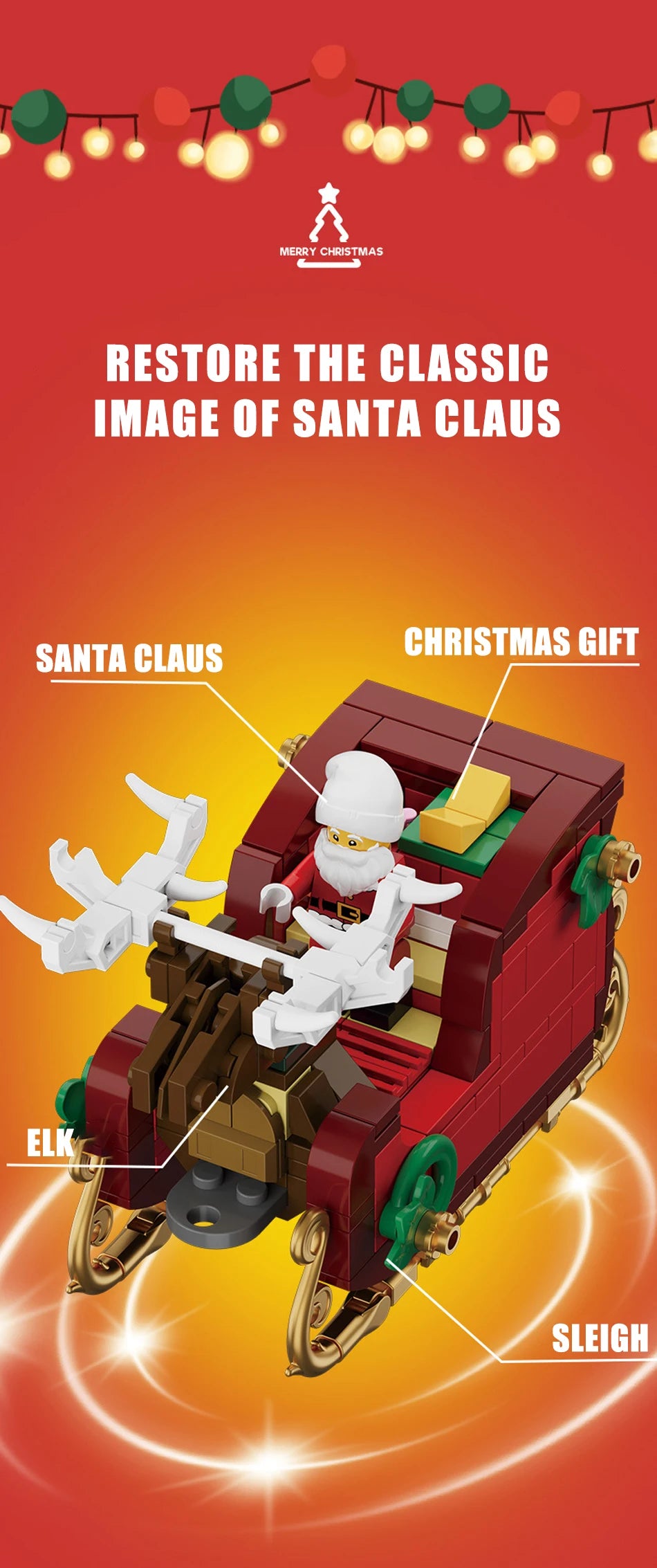 806-Piece Christmas Train Building Set