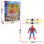 Cartoon Spiderman Flying Toy Cool Mini Superhero Drone Hand Induction Toy Iron Man Captain Flying Toy Boy Birthday Christma Gift