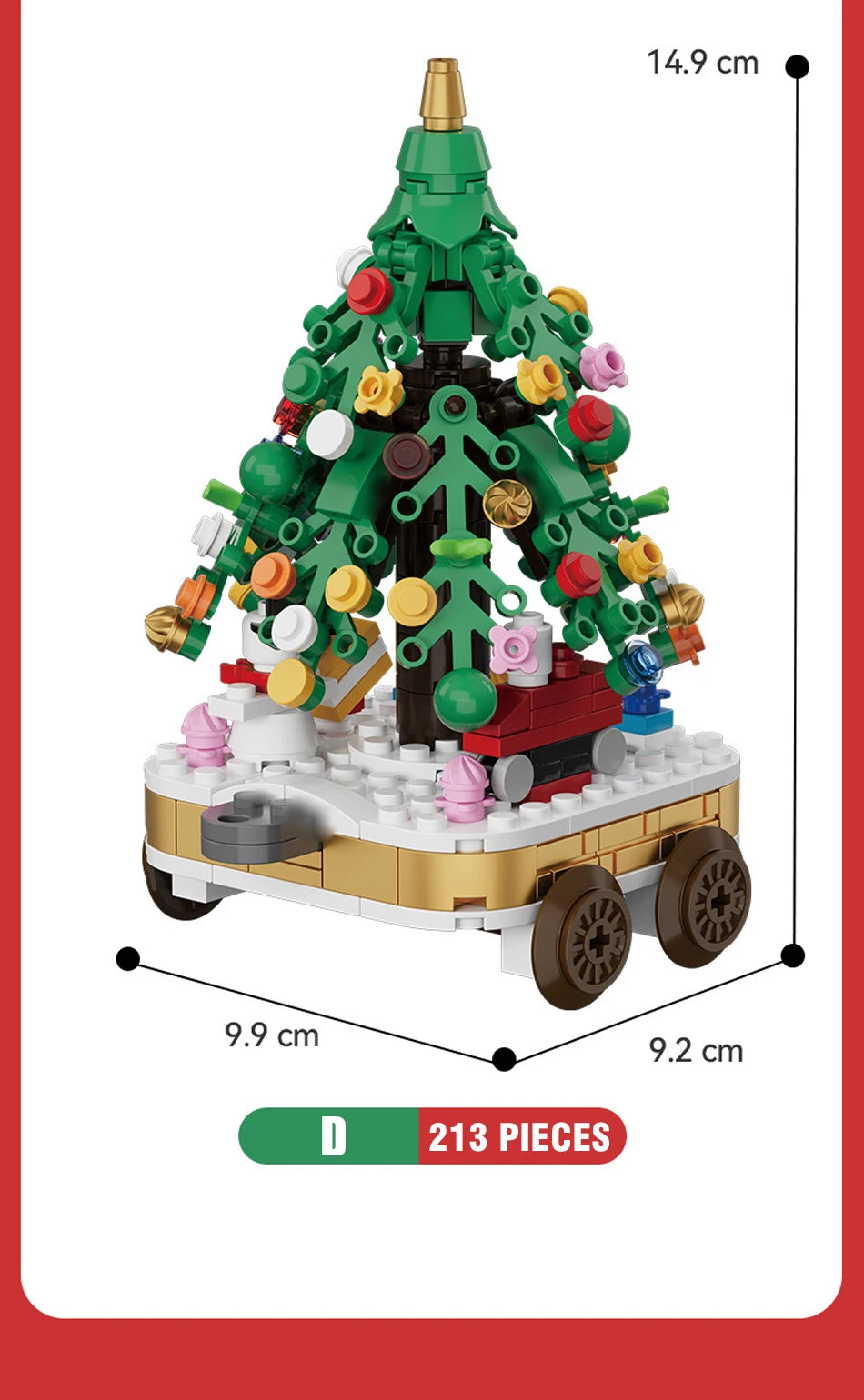 806-Piece Christmas Train Building Set