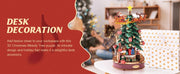 Rolife DIY Music Box Mechanical Model Building Kit Christmas Melody Tree 3D Puzzle Toy Craft Kit with LED Light for Home Decor Xmas Gift for Adults Friends
